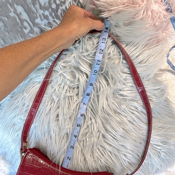 Y2K Villager Liz Claiborne Red Alligator Croc Mock Purse - Picture 16 of 16